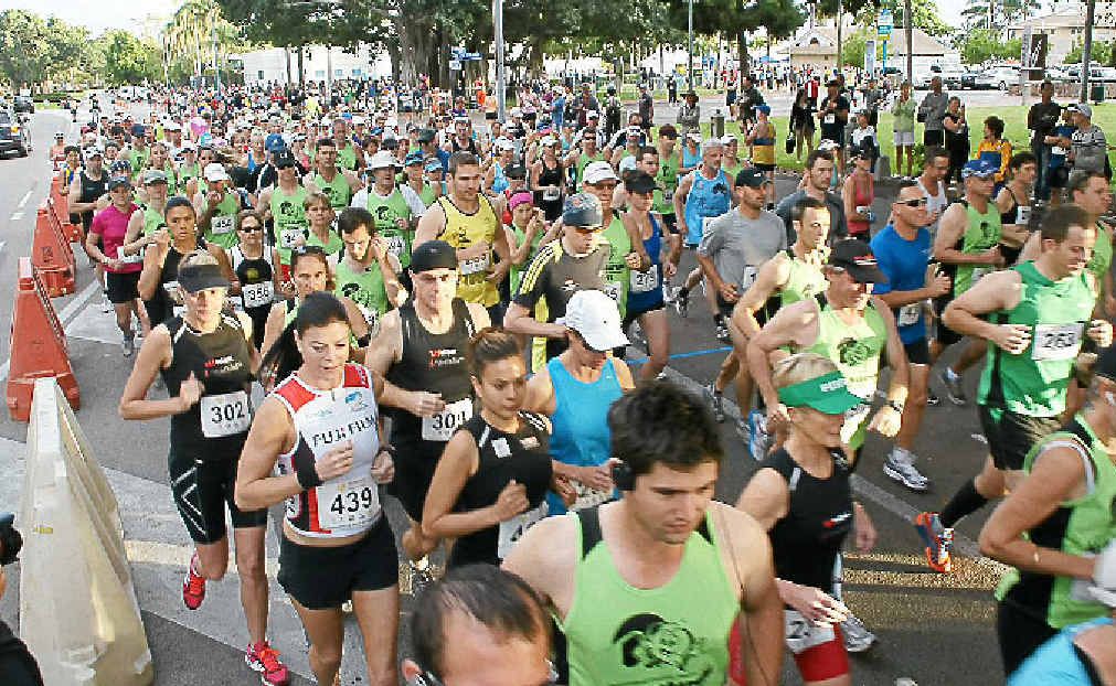 ATTRACTS A CROWD: Keen runners jockey for position at the start. ATTRACTS A CROWD: Keen runners jockey for position at the start.